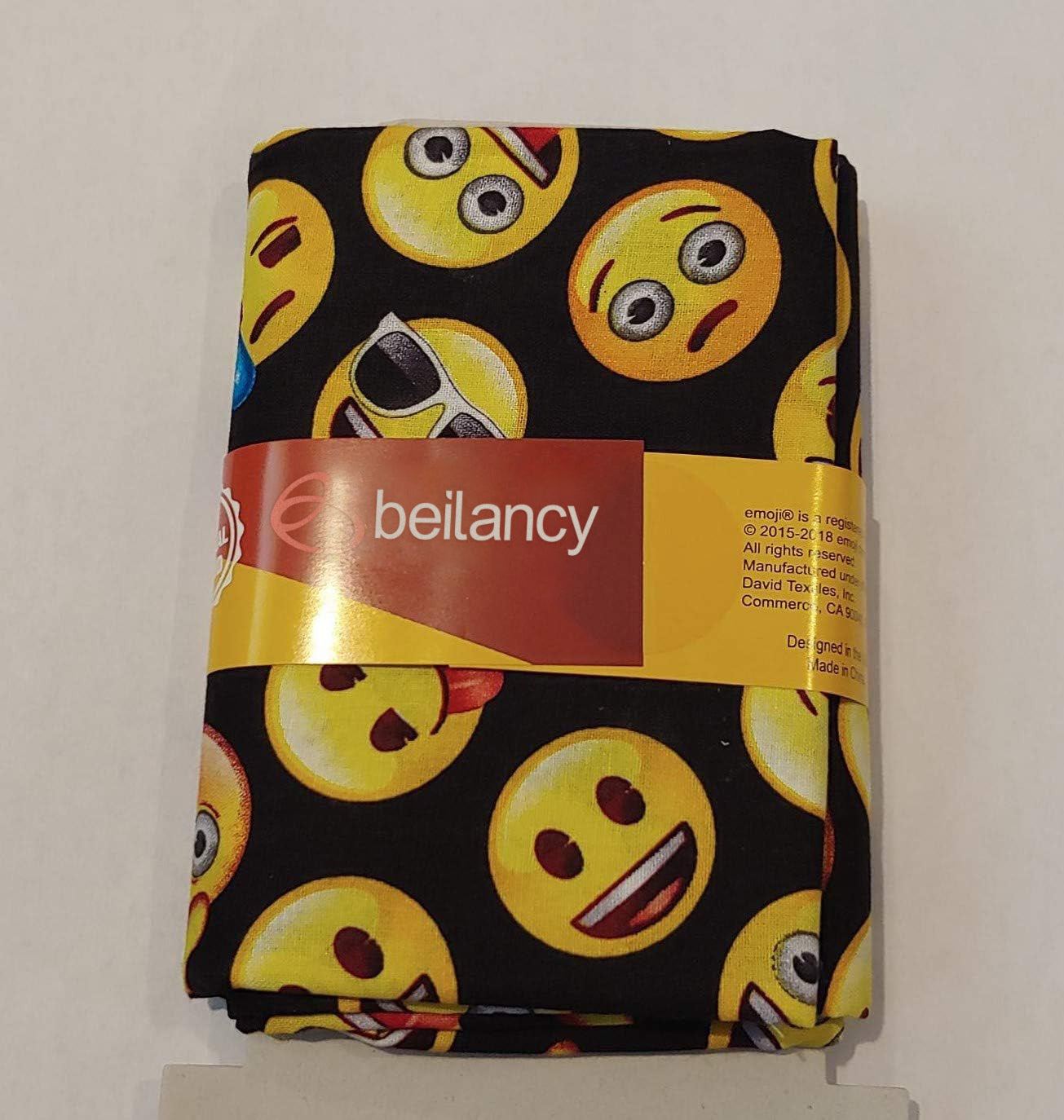 Emoji Black Cotton Fabric by The Yard