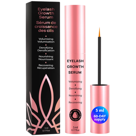 Lash Serum for Eyelash Growth, 0.17 fl oz, 5 ml, 2-in-1 Eyebrow Enhancing Formula for Thicker Brows, Strengthens, Lengthens, & Increases Hair Volume, for Natural Lashes & Extensions